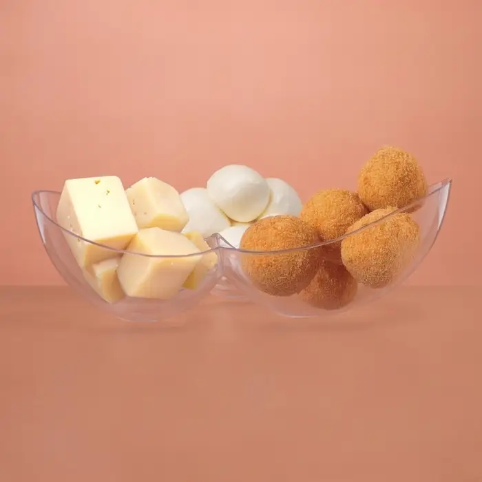 Менажница пластиковая одноразовая для фуршета &laquo;Гроздь&raquo;, прозрачная