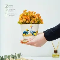 Горшок для цветов Доляна &laquo;Каракум&raquo;, 800 мл, цвет бежевый