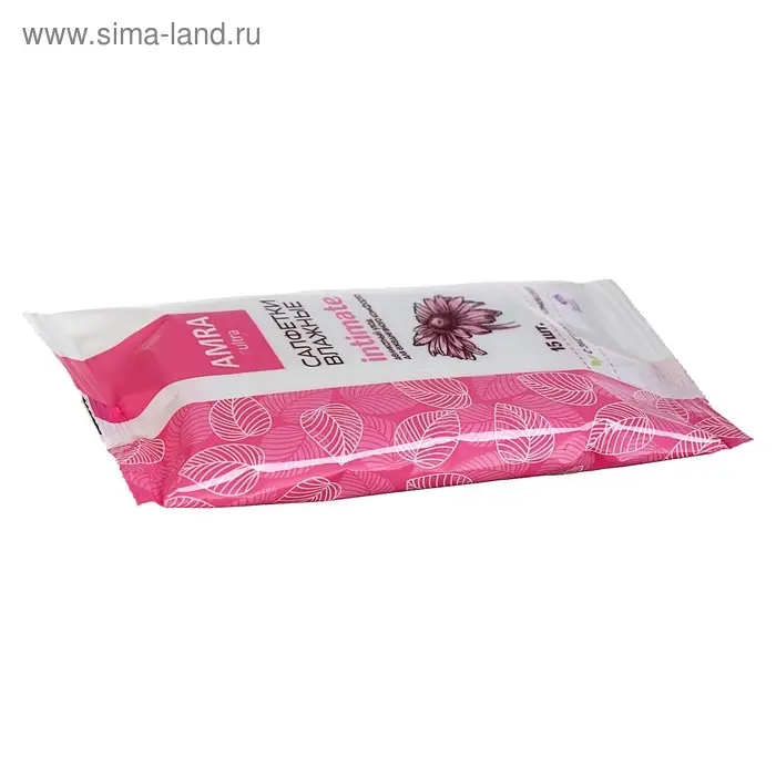 Влажные салфетки Amra, для интимной гигиены, женские, 15 шт.