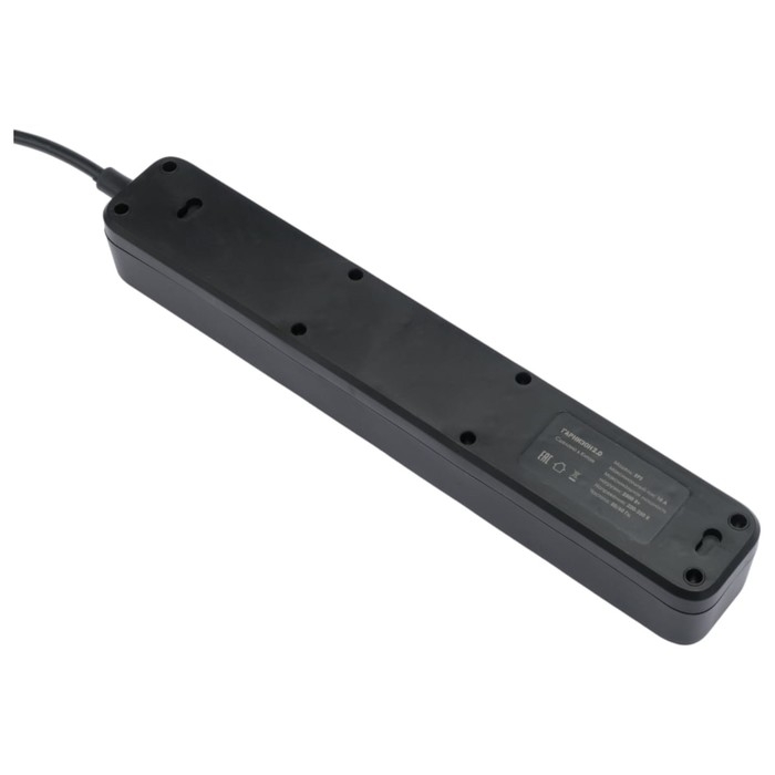 Сетевой фильтр Гарнизон 2.0 EPS-5-B-5, 5 р, 10А, 5м, ур.защиты 2+, черный