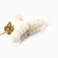 Краб для волос пушистый &laquo;Мечтай&raquo; с подвеской, 3 х 12 см