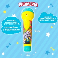 Микрофон музыкальный &laquo;Пой со мной&raquo;, свет, звук, работает от батареек