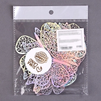 Набор топперов &laquo;Бабочки&raquo;, 12 штук, голография, цвет серебро