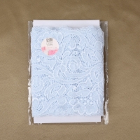 Кружевная эластичная ткань, 175 мм &times; 2,7 &plusmn; 0,5 м, цвет небесно-голубой