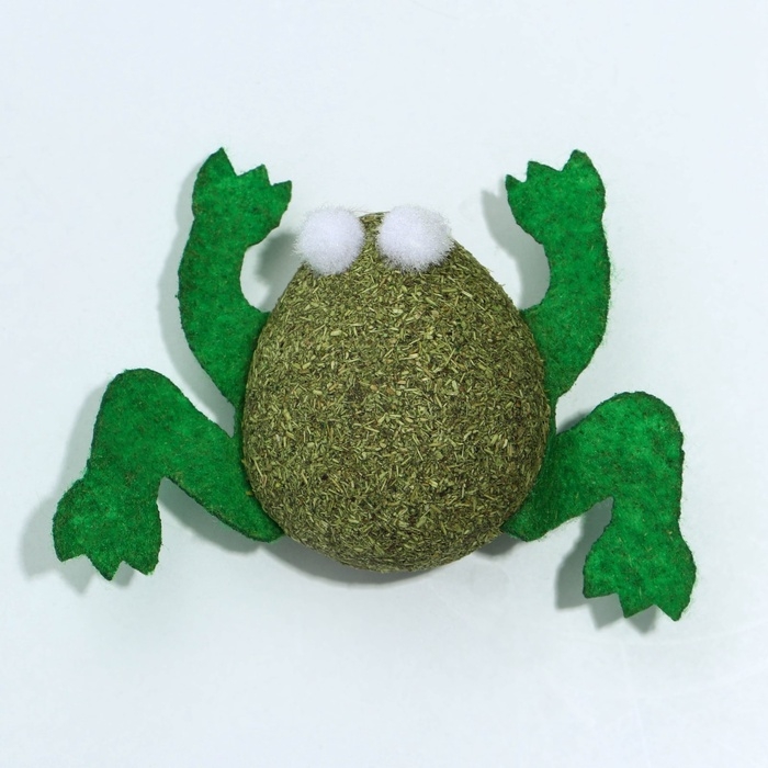 Игрушка для кошек &laquo;Лягушка&raquo; из кошачьей мяты, 4 х 3 см