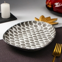 Блюдо для фруктов Доляна &laquo;Винтаж&raquo;, 30&times;19&times;2 см, цвет серый