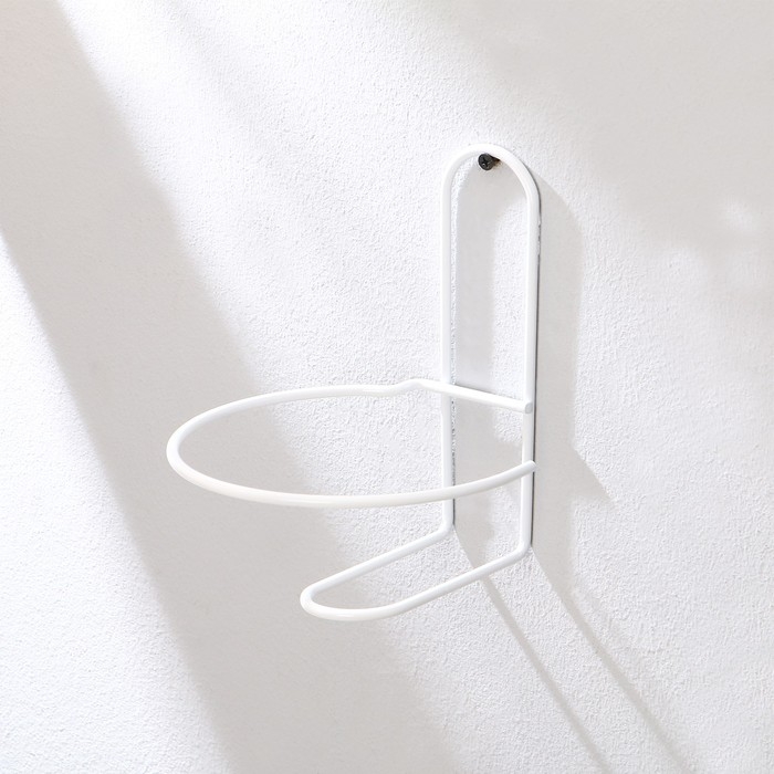 Подвес для кашпо, настенный, d = 16 см, белый, &laquo;Одиночка&raquo;