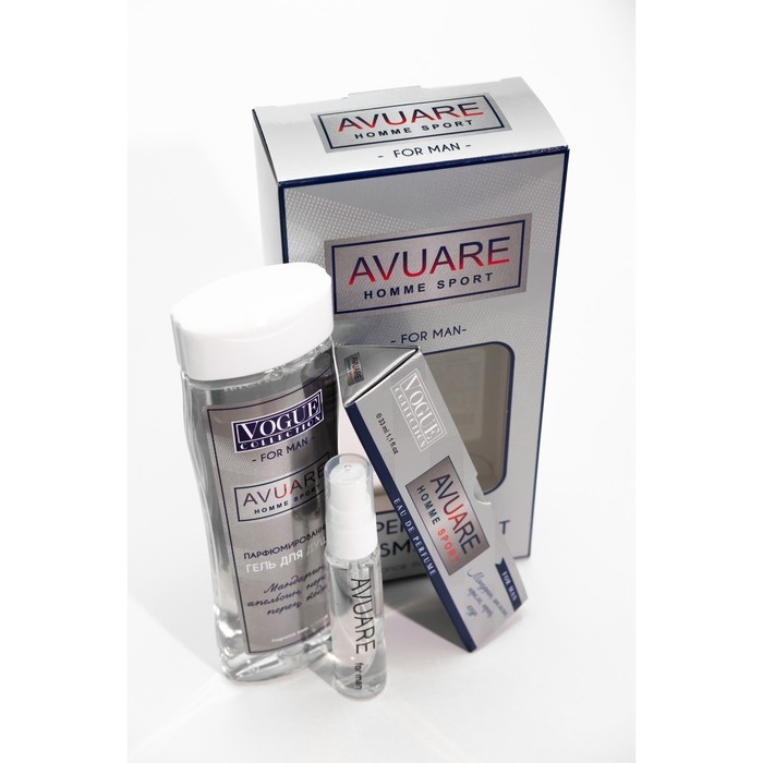 Подарочный набор косметики мужской Avuar homme sport, гель для душа 250 мл, парфюмерная вода 30 мл Подарочный набор косметики мужской Avuar homme sport, гель для душа 250 мл, парфюмерная вода 30 мл