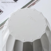 Кашпо для цветов со вставкой &laquo;Флюте&raquo;, 3 л, цвет белый