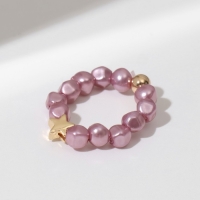 Кольцо &laquo;Звезда&raquo;, цвет розово-золотистый, безразмерное