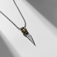 Кулон мужской &laquo;Пуля&raquo; раскручивающийся, цвет чернёное золото, 50 см