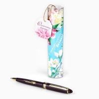 Ручка шариковая синяя паста 1.0 мм в тубусе &laquo;С праздником весны&raquo; пластик