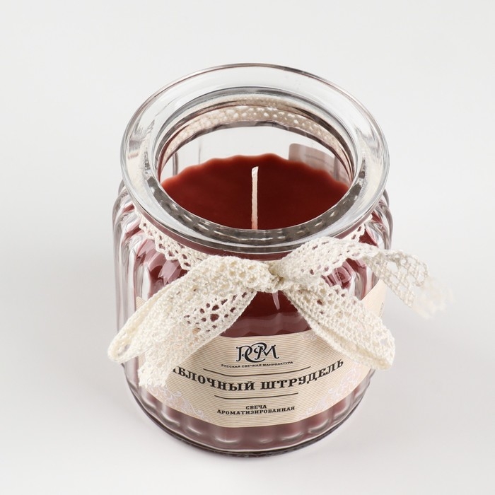 Свеча в банке ароматизированная Свеча в банке ароматизированная "Яблочный штрудель" 180гр, время горения 45ч