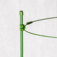 Кустодержатель, 4 кольца, d = 26,5 см, h = 120 см, металл, зелёный, Greengo Кустодержатель, 4 кольца, d = 26,5 см, h = 120 см, металл, зелёный, Greengo