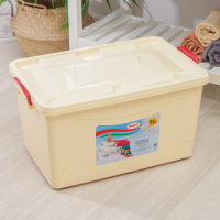 Контейнер для хранения с крышкой 50 л, 59&times;39&times;32 см, на колёсиках, цвет слоновая кость