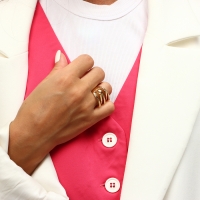 Кольцо металл &laquo;Тренд&raquo; движение, цвет золото, размер 17