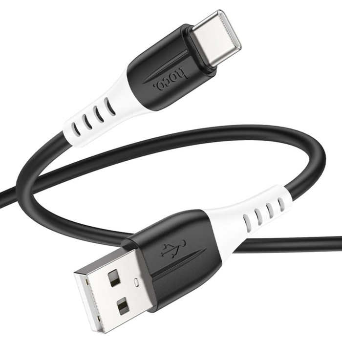 Кабель Hoco X82, Type-C - USB, 3 А, 1 м, оплётка силикон, чёрный Кабель Hoco X82, Type-C - USB, 3 А, 1 м, оплётка силикон, чёрный
