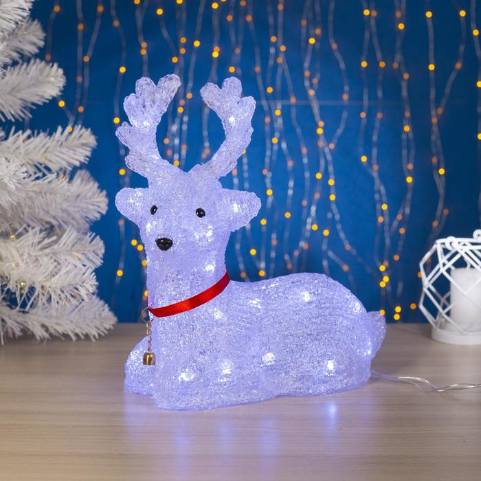 Светодиодная фигура &laquo;Оленёнок&raquo; 26 &times; 30 &times; 13 см, акрил, 30 LED, 220 В, свечение белое