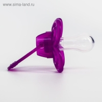 Соска - пустышка силиконовая классическая &laquo;Бабочка&raquo;, от 6 мес., с колпачком, цвет фиолетовый