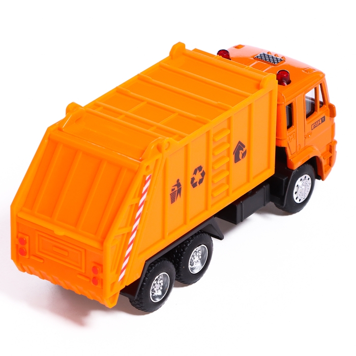 Грузовик металлический &laquo;КАМАЗ. Мусоровоз&raquo;, инерционный, 1:54, цвет оранжевый