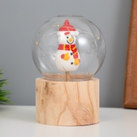 Ночник &laquo;Шар-снеговик&raquo; LED 3хAG10 шар 8см 6,5х6,5х11,5см