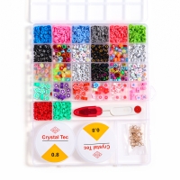 Набор для создания украшений &laquo;Азбука&raquo;, набор 26 видов бусин, 2 лески, пинцет, фурнитура