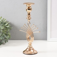 Подсвечник металл на 1 свечу "Золотое сечение" d=2-6 см 8х8х27 см