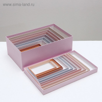 Набор коробок 10 в 1, упаковка подарочная, &laquo;Нежный&raquo;, 12 х 7 х 4 - 32.5 х 20 х 12.5 см