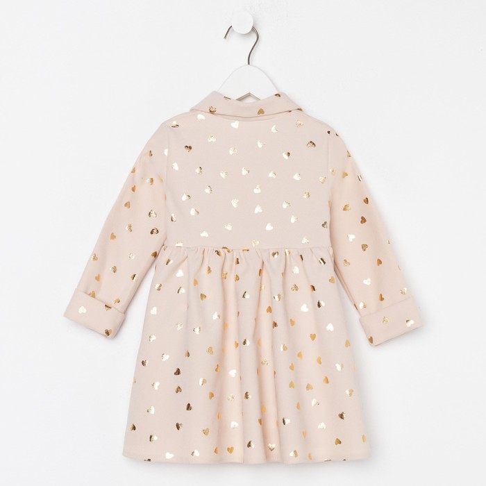 Платье детское KAFTAN Платье детское KAFTAN "Сердечки", р. 28 (86-92), бежевый
