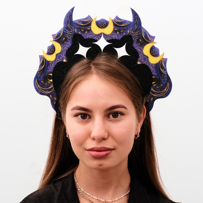 Кокошник карнавальный &laquo;Тёмный&raquo;, фетр