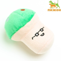 Игрушка для собак "Гриб", 10 см, белая/зелёная Игрушка для собак "Гриб", 10 см, белая/зелёная