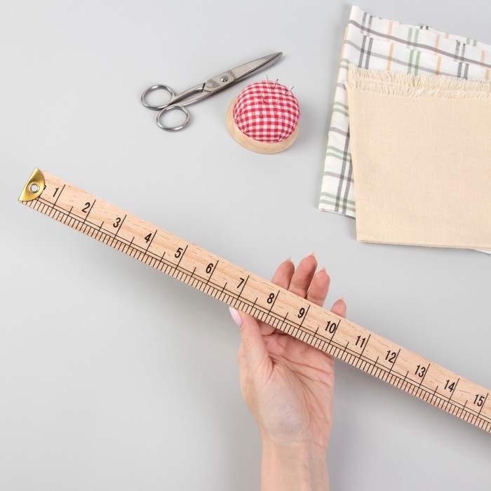 Метр деревянный, 100 см (см/дюймы) Метр деревянный, 100 см (см/дюймы)