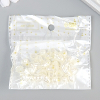 Бусины для творчества пластик "Колокольчик жемчужный" набор 40 шт 1х0,9х0,9 см