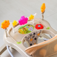 Ходунки &laquo;FLY C&raquo;, бежевый, 7 силик. колес, муз., свет