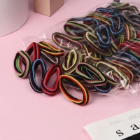 Резинка для волос "Махрушка" (набор 48 шт) в чёрную полоску, 5,5 см Резинка для волос "Махрушка" (набор 48 шт) в чёрную полоску, 5,5 см