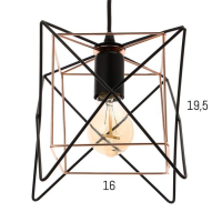 Светильник 669918/1 E27 40Вт черный-золото 18х18х118 см Светильник 669918/1 E27 40Вт черный-золото 18х18х118 см