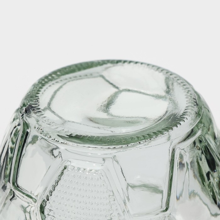 Кружка стеклянная с крышкой и трубочкой Доляна &laquo;Мяч&raquo;, 500 мл, цвет МИКС