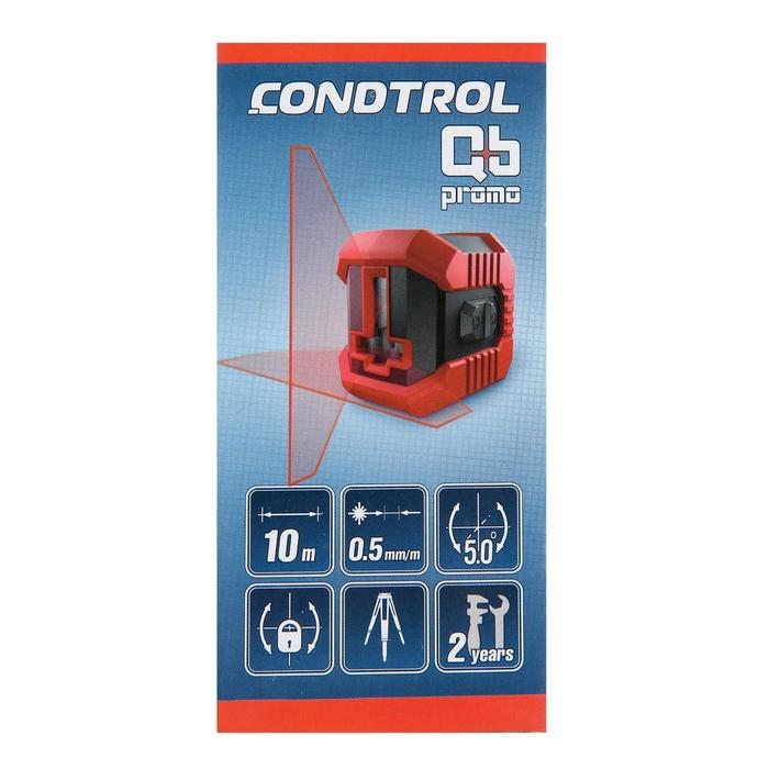 Лазерный нивелир CONDTROL QB Promo 1-2-142, 10 м, ±0.5 мм/м, резьба 1/4 Лазерный нивелир CONDTROL QB Promo 1-2-142, 10 м, ±0.5 мм/м, резьба 1/4"