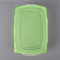 Набор пищевых контейнеров &laquo;Трио&raquo;, 3 шт, 1,3 л, прозрачные, крышки микс