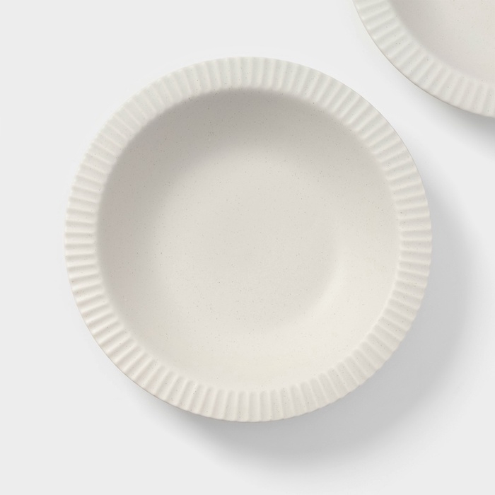 Тарелки Magistro Jarwah Lausanne, 550 мл, 21,3&times;4 см, глубокие, набор 2 шт, фарфор, серые