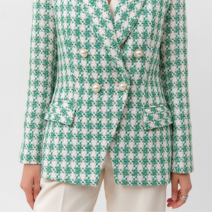 Пиджак твидовый двубортный MIST р. 42. зеленый Пиджак твидовый двубортный MIST р. 42. зеленый