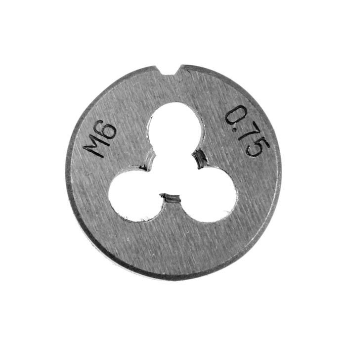 Плашка метрическая ТУНДРА, М6 х 0.75 мм