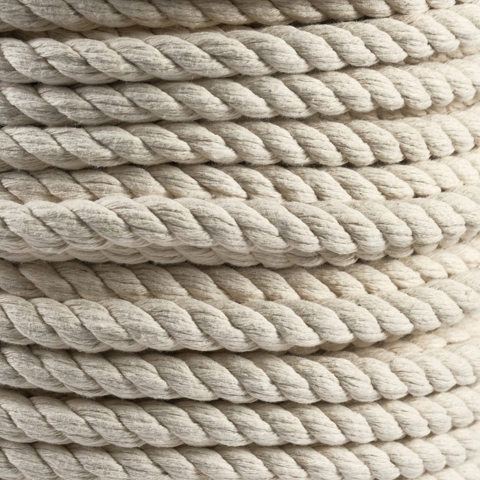 Канат хлопчатобумажный 12 мм (120 м) белый Канат хлопчатобумажный 12 мм (120 м) белый