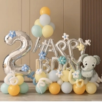 Шар фольгированный 40" &laquo;Цифра 2&raquo;, цвет серебряный