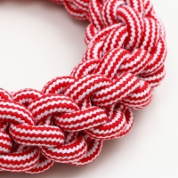 Игрушка канатная "Кольцо", 250 г, до 20 см, красная/белая Игрушка канатная "Кольцо", 250 г, до 20 см, красная/белая