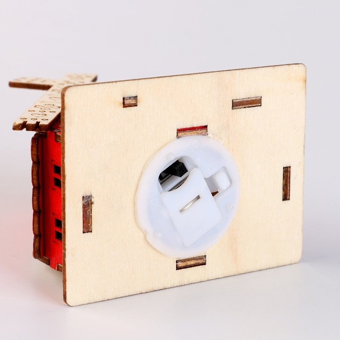 Новый год! Световой декор &laquo;Дом Дед Мороза&raquo; красного цвета, 5,9 &times; 7 &times; 8,3 см