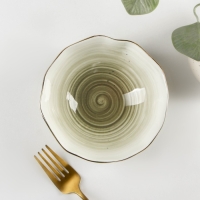 Салатник фарфоровый Доляна &laquo;Млечный путь&raquo;, 400 мл, d=13,5 см, цвет серый