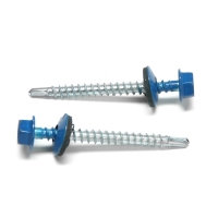 Саморезы кровельные 4,8х50 мм, RAL5005 цвет синий, 150 шт. Саморезы кровельные 4,8х50 мм, RAL5005 цвет синий, 150 шт.