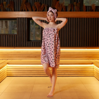 Набор для бани и ванной Этель "Кошечка"полотенце- парео 75*120 см+повязка Набор для бани и ванной Этель "Кошечка"полотенце- парео 75*120 см+повязка