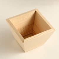 Кашпо деревянное 11×11×9.5 см "Раф", натуральный Дарим Красиво Кашпо деревянное 11×11×9.5 см "Раф", натуральный Дарим Красиво